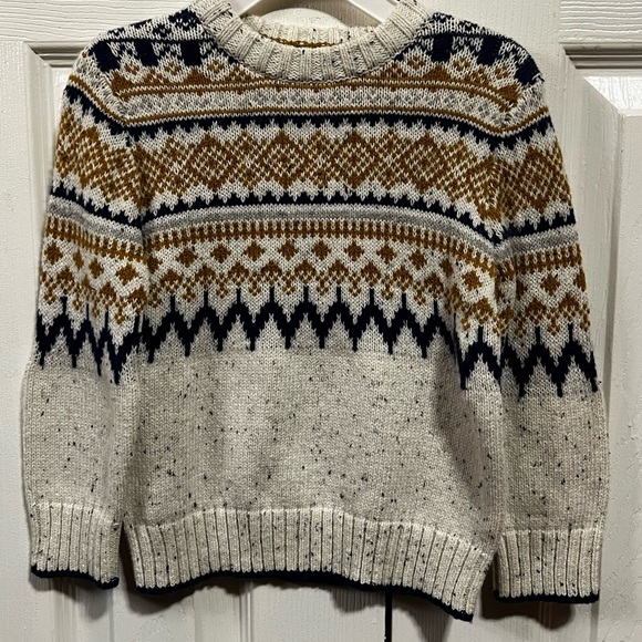 Cat & Jack Other - Baby Boy’s Fair Isle Sweater - Beige and Navy